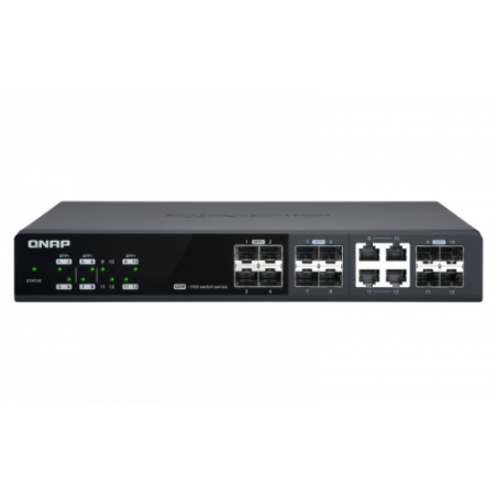 8510-QNAP QSW-M1204-4C switch Gestionado 10G Ethernet (100/1000/10000) Negro