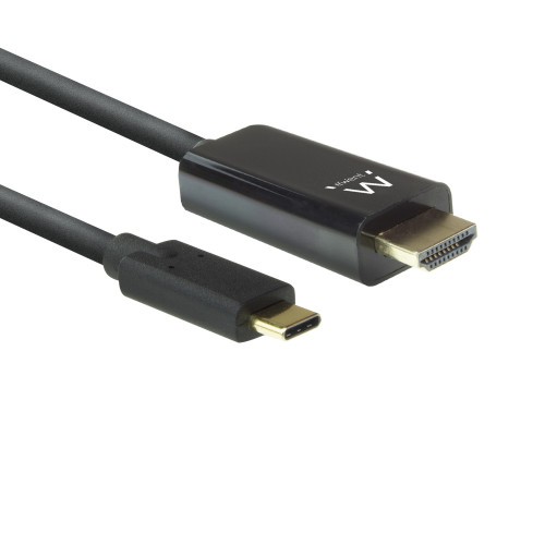 8520-Ewent EW9824 adaptador de cable de video 2 m USB Tipo C HDMI tipo A (Estandar) Negro