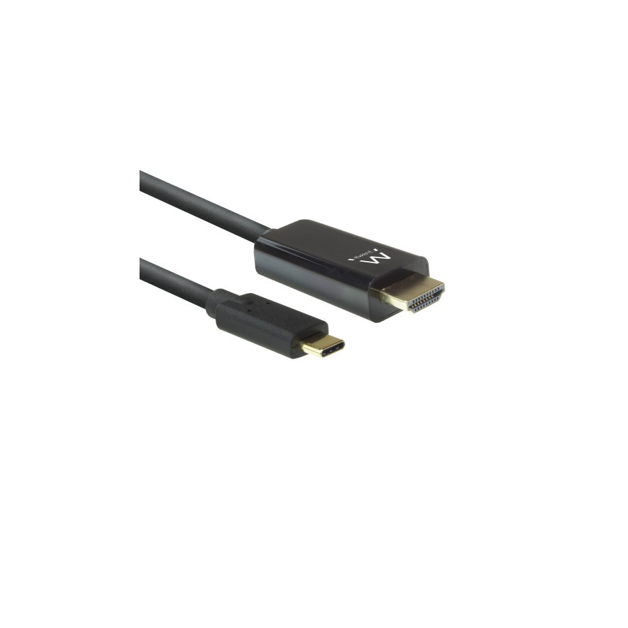 8520-Ewent EW9824 adaptador de cable de video 2 m USB Tipo C HDMI tipo A (Estandar) Negro