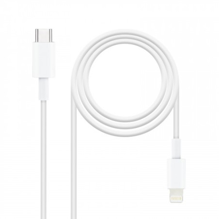 8524-TooQ 10.10.0601 cable de conector Lightning 1 m Blanco