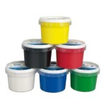 8573-Milan Maletin 6 tarros de pintura para dedos de colores 100 ml