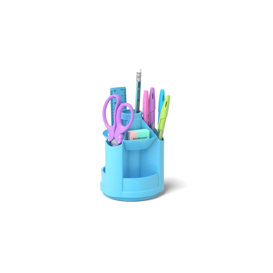 ErichKrause Mini Desk porta lapices Plastico Azul