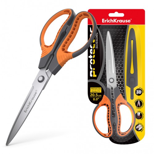 8617-ErichKrause Protector Universal Corte recto Gris, Naranja, Acero inoxidable