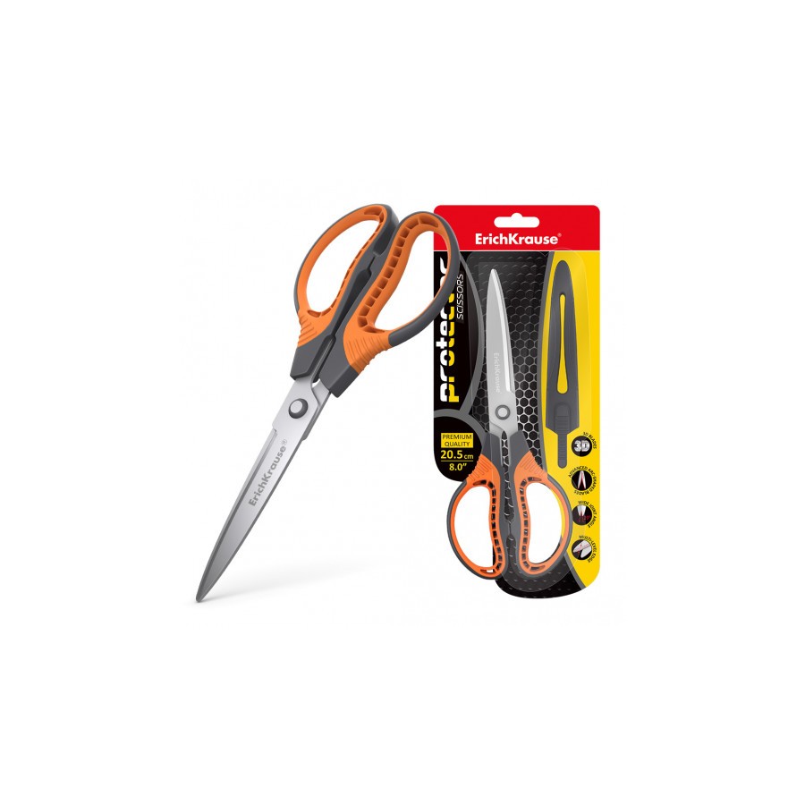 8617-ErichKrause Protector Universal Corte recto Gris, Naranja, Acero inoxidable