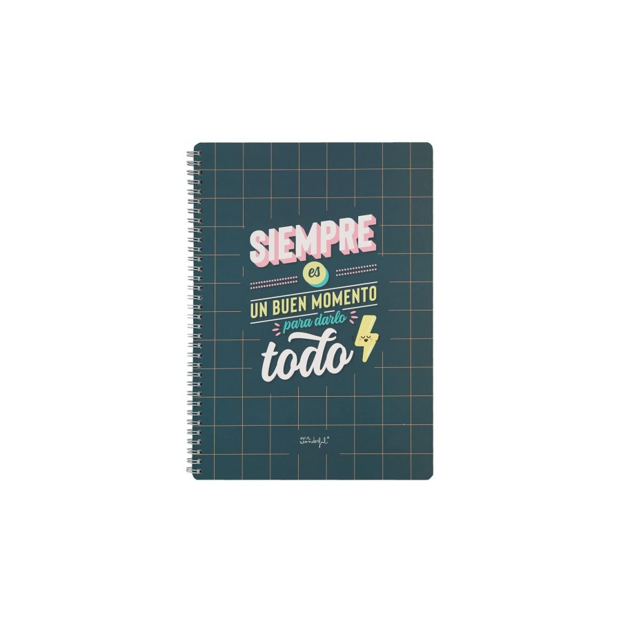 8626-LIBRETA - SIEMPRE ES BUEN MOMENTO PARA DARLO TODO MR WONDERFUL WOA11049ES