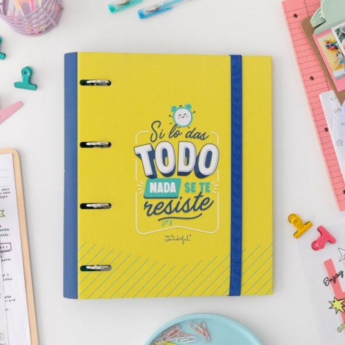 8628-CARPETA CON ANILLAS - SI LO DAS TODO, NADA SE TE RESISTE MR