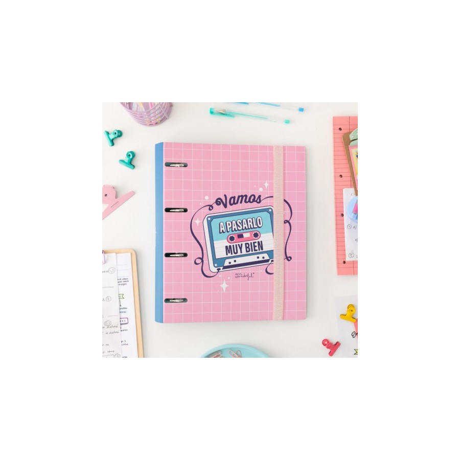 8634-CARPETA CON ANILLAS - VAMOS A PASARLO MUY BIEN MR WONDERFUL