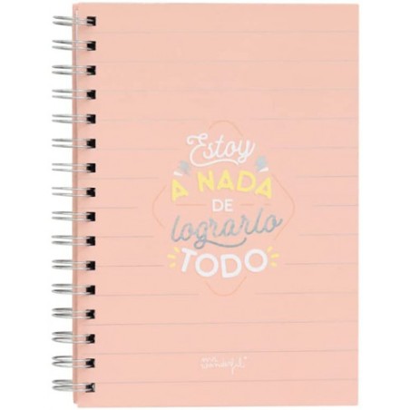 8640-LIBRETA PEQUENA - ESTOY A NADA DE LOGRARLO TODO MR WONDERFUL WOA11053ES