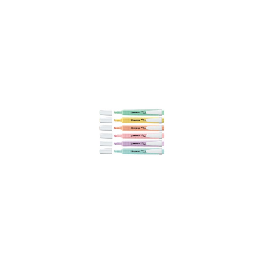 865-ESTUCHE PLASTICO SWING COOL PASTEL 6 UNIDADES SURTIDAS TRAZO 1/4MM. STABILO 275/6-08