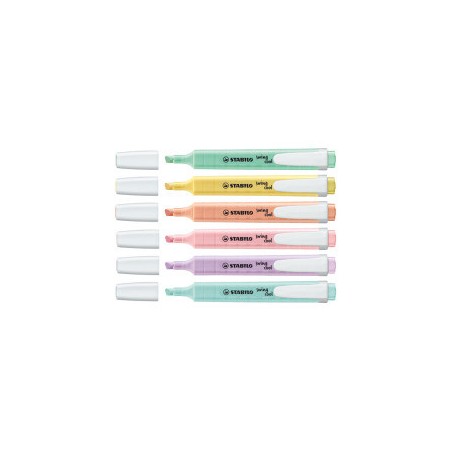 865-ESTUCHE PLASTICO SWING COOL PASTEL 6 UNIDADES SURTIDAS TRAZO 1/4MM. STABILO 275/6-08