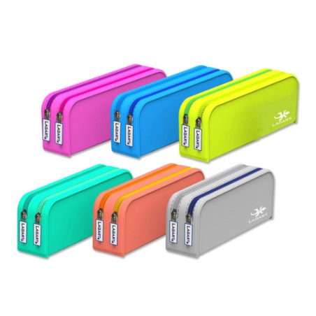 8660-Lagart Portatodo Silicona Rectangular Doble Cremallera