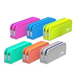 8660-Lagart Portatodo Silicona Rectangular Doble Cremallera