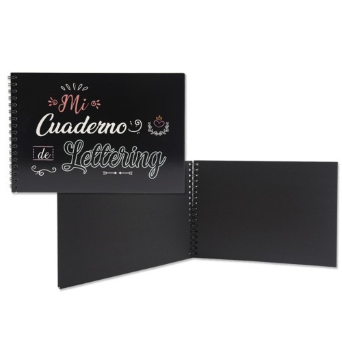 8664-Bismark Cuaderno A5 Lettering Negras 180 g/m2 - 32 Hojas