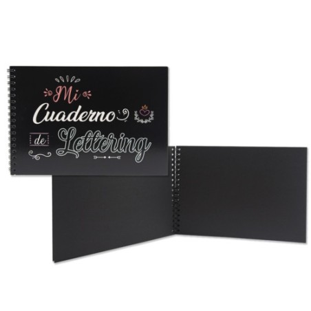 8664-Bismark Cuaderno A5 Lettering Negras 180 g/m2 - 32 Hojas
