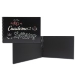8664-Bismark Cuaderno A5 Lettering Negras 180 g/m2 - 32 Hojas