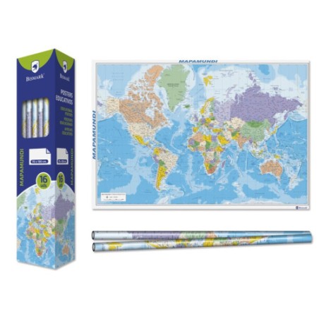 8666-Bismark Poster Mapamundi 70 x 100 cm