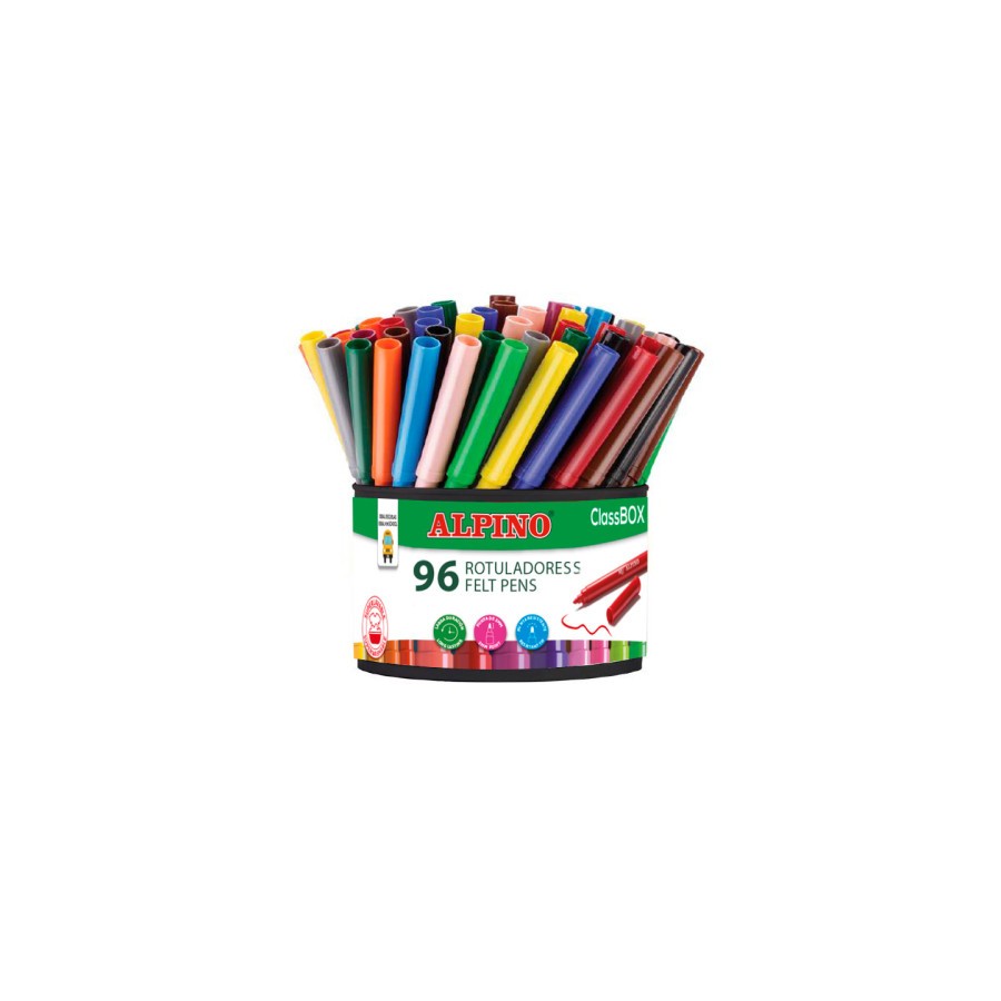 Alpino Economy pack bote 96 rotuladores de colores