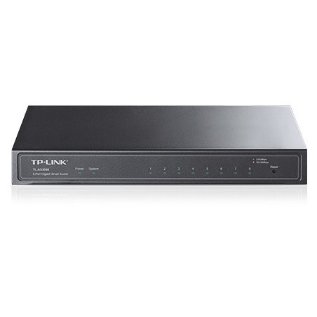 8779-TP-LINK TL-SG2008 Gestionado Gigabit Ethernet (10/100/1000) Negro