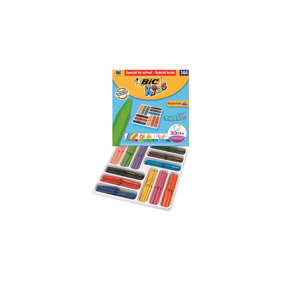 8808-ESTUCHE 144 CERAS DE COLOR CON 12 COLORES DIFERENTES BIC 8878332