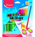 8827-ESTUCHE 24 LAPICES DE COLORES COLOR´PEPS DUO. BICOLOR MAPED 829602FC