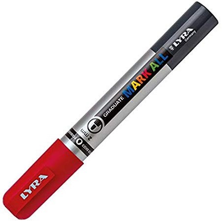 8857-MARCADOR PERMANENTE MARK ALL ROJO 2 MM LYRA GROOVE L6820018