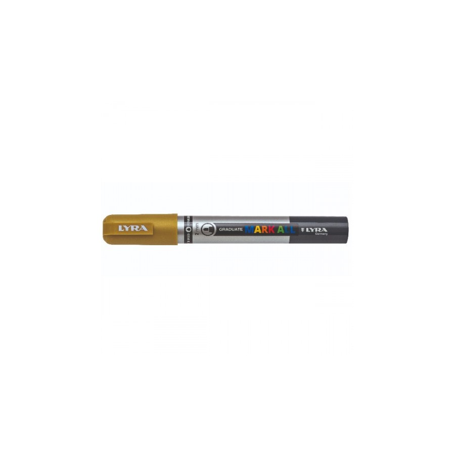 MARCADOR PERMANENTE MARK ALL ORO 2 MM LYRA GROOVE L6820250