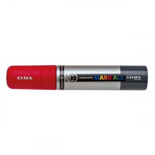 8862-MARCADOR PERMANENTE MARK ALL ROJO 15 MM LYRA GROOVE L6840018