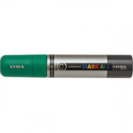 8863-MARCADOR PERMANENTE MARK ALL VERDE ESMERALDA 15 MM LYRA GROOVE L6840063