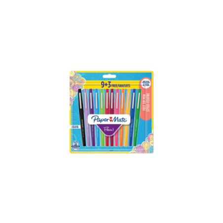 8869-Papermate Flair rotulador Medio Multicolor 12 pieza(s)