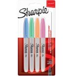 8879-Sharpie 2065402 marcador permanente Fibre tip Azul, Verde, Naranja, Rosa 4 pieza(s)