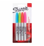 8880-Sharpie 2065403 marcador permanente Fibre tip Azul, Verde, Naranja, Rosa 4 pieza(s)