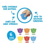 8957-Carioca Teddy Crayons BABY - 6 Pz