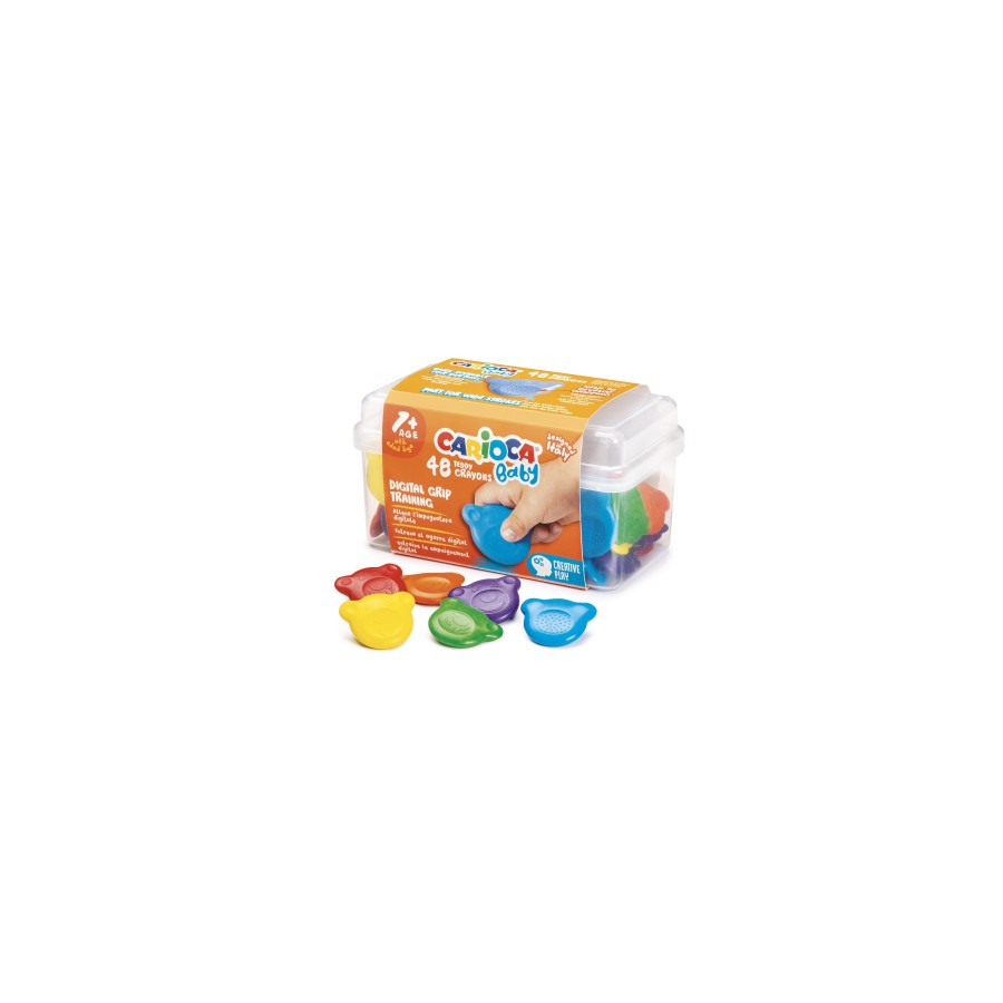 8958-Carioca Teddy Crayons BABY - 48 Uds