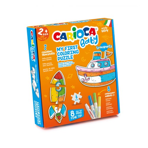 8966-Carioca Puzle para Colorear Transports BABY