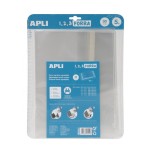 9003-BLISTER 5 UDS. FORRO DE LIBROS CON SOLAPA AJUSTABLE PP 300 MM APLI 16914
