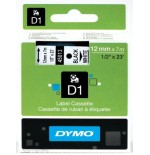 908-CINTA ROTULADORA D1 12MMX7M NEGRO/BLANCO DYMO S0720530