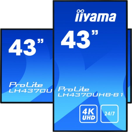 9163-iiyama LH4370UHB-B1 pantalla de senalizacion Pantalla plana para senalizacion digital 108 cm (42.5") VA 4K Ultra HD