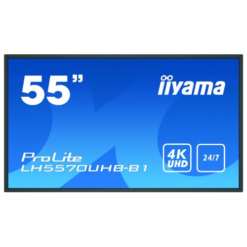 iiyama LH5570UHB-B1 pantalla de senalizacion Pantalla plana para senalizacion digital 138,7 cm (54.6") VA 4K Ultra HD Negro Proc