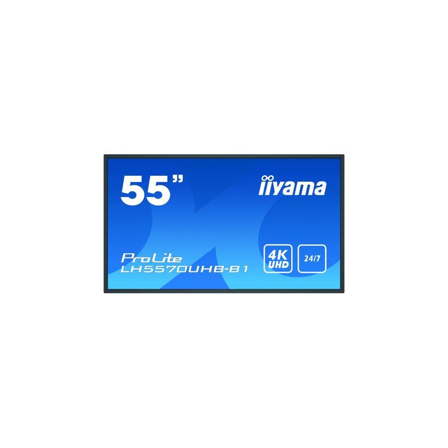 iiyama LH5570UHB-B1 pantalla de senalizacion Pantalla plana para senalizacion digital 138,7 cm (54.6") VA 4K Ultra HD Negro Proc