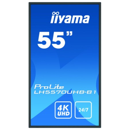 iiyama LH5570UHB-B1 pantalla de senalizacion Pantalla plana para senalizacion digital 138,7 cm (54.6") VA 4K Ultra HD Negro Proc