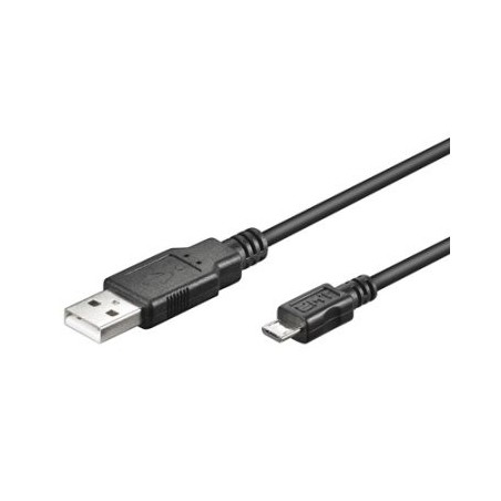 9187-Ewent 1.8m USB A/mirco USB B cable USB 1,8 m USB 2.0 Micro-USB B Negro