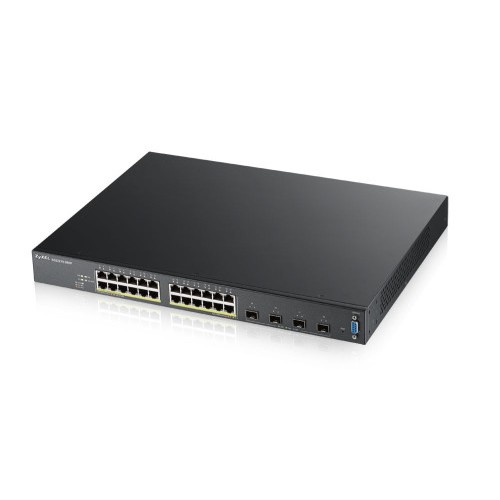 9250-Zyxel XGS2210-28HP Gestionado L2 Gigabit Ethernet (10/100/1000) Energia sobre Ethernet (PoE) 1U Negro