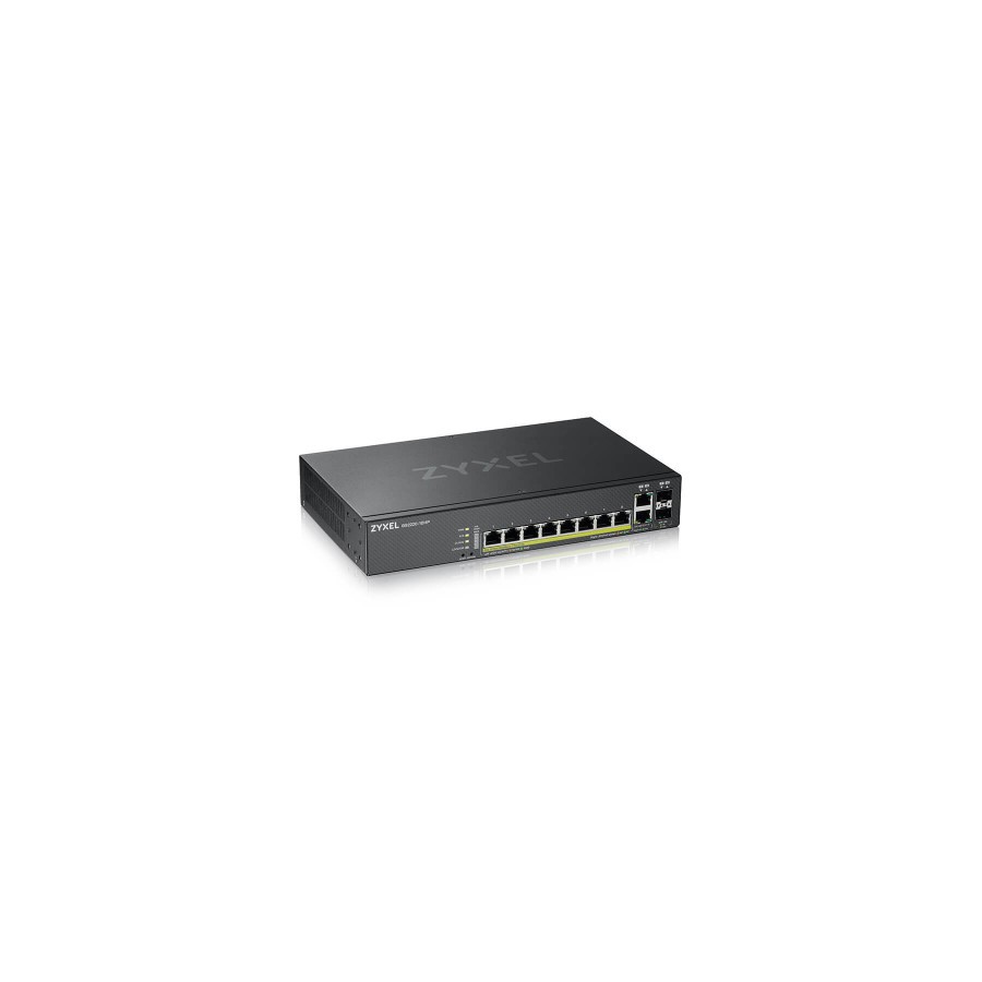 9256-Zyxel GS2220-10HP-EU0101F switch Gestionado L2 Gigabit Ethernet (10/100/1000) Energia sobre Ethernet (PoE) Negro