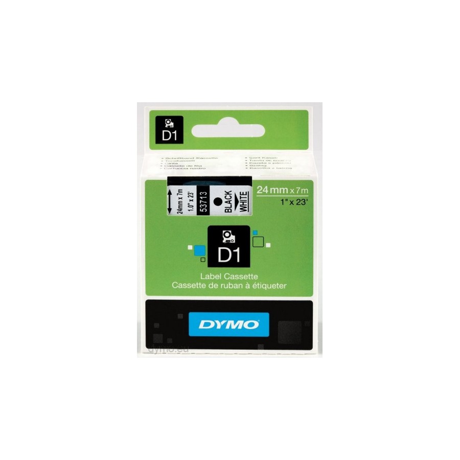 926-CINTA ROTULADORA D1 24MMX7M NEGRO/BLANCO DYMO S0720930