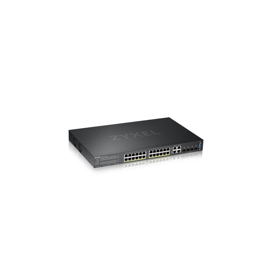9260-Zyxel GS2220-28HP-EU0101F switch Gestionado L2 Gigabit Ethernet (10/100/1000) Energia sobre Ethernet (PoE) Negro