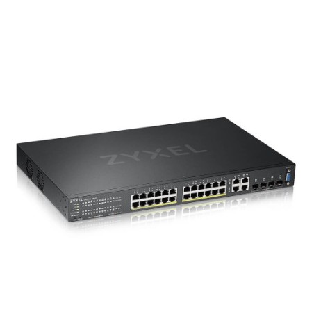 9260-Zyxel GS2220-28HP-EU0101F switch Gestionado L2 Gigabit Ethernet (10/100/1000) Energia sobre Ethernet (PoE) Negro