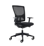 9278-SILLA OFICINA RD937-4 ASIENTO TAPIZADO NEGRO / RESPALDO MALLA NEGRA ROCADA 937V19-4