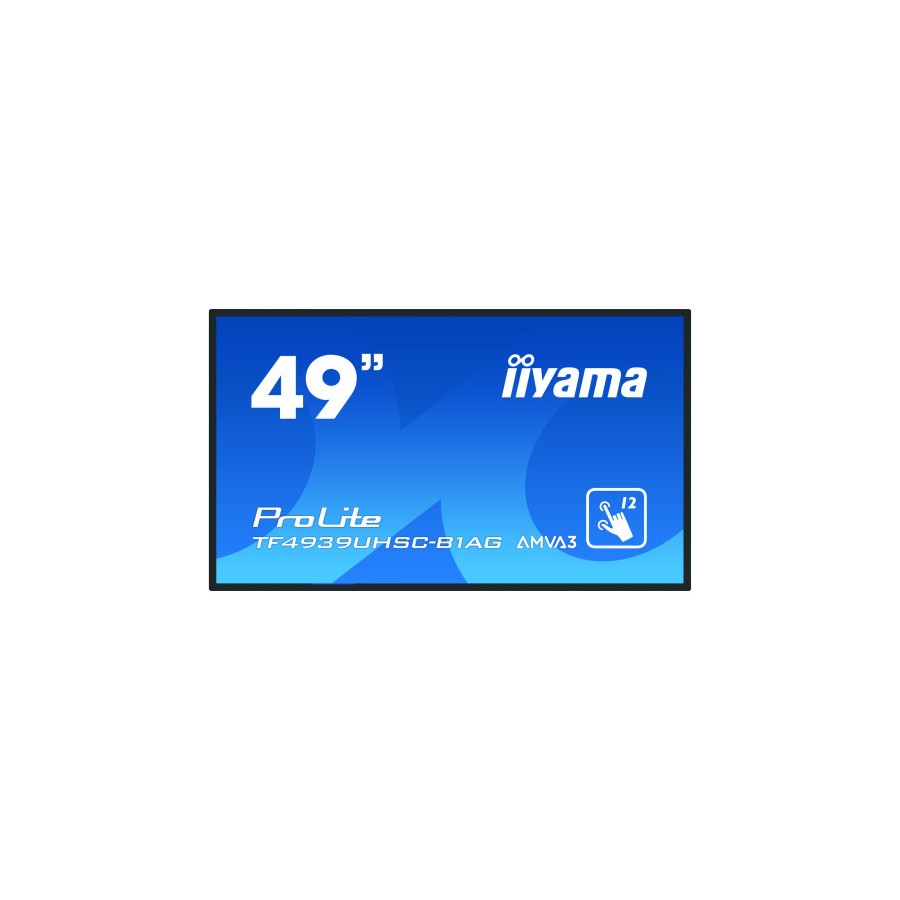 iiyama ProLite TF4939UHSC-B1AG monitor pantalla tactil 124,5 cm (49") 3840 x 2160 Pixeles Multi-touch Multi-usuario Negro