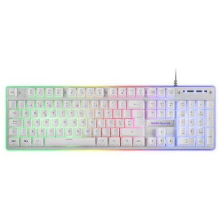 Mars Gaming MCPXWPT Combo Teclado+Raton+Alfombrilla Blanco PT