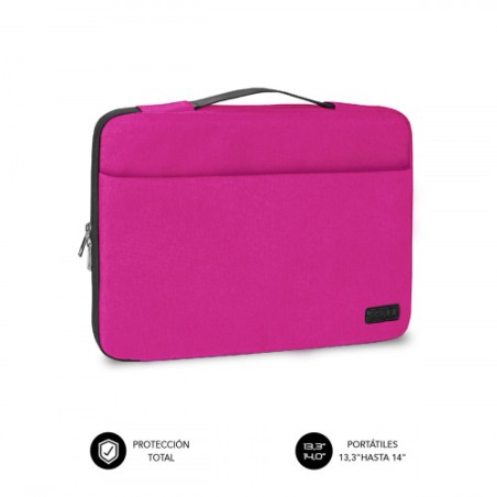 9298-SUBBLIM Funda Ordenador Elegant Laptop Sleeve 13,3-14" Pink